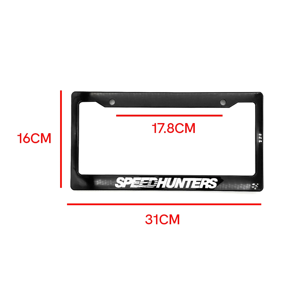 2PCS JDM Racing Style USA Standard ABS Car License Plate Frame For Speedhunter Night runner Decoration Auto no turbo no fun