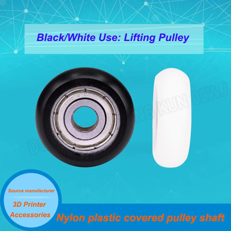 

BX24 Euro Standard 2020 Aluminium Profile Rail Pulley Bevel Nylon Plastic Covered Pulley Shaft For 3D Printer Accessories