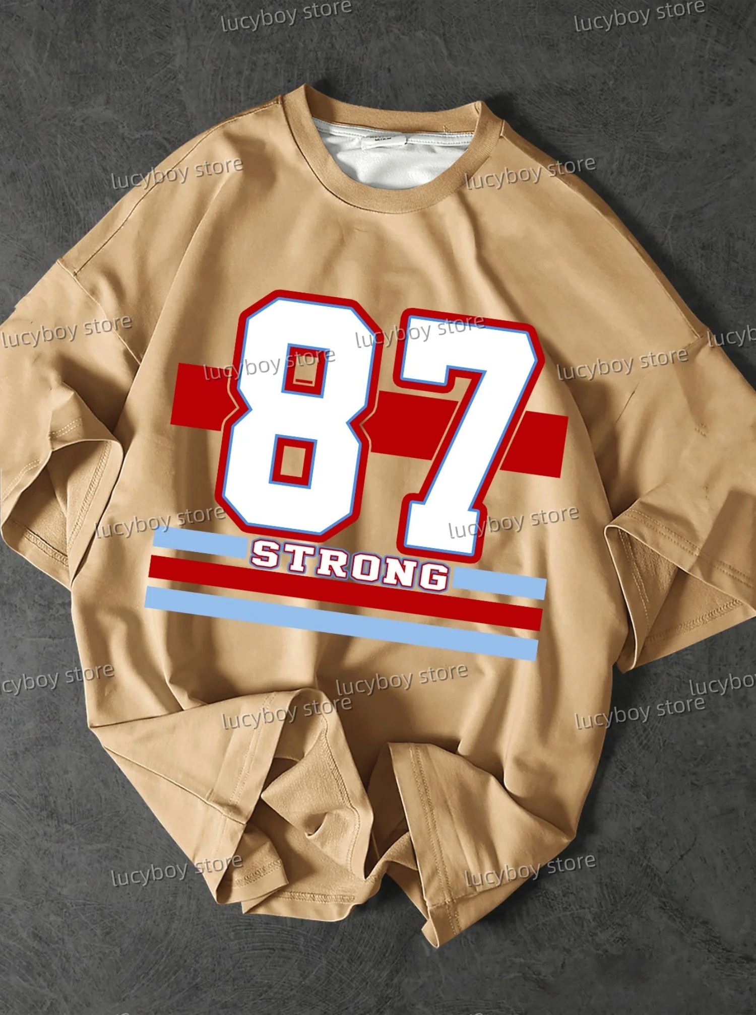 

Summer No.87 STRONG Print Men Lightweight T-Shirt Man Short Sleeves Sport PLUS SIZE T-Shirt Daily Home Tees Men Clothing