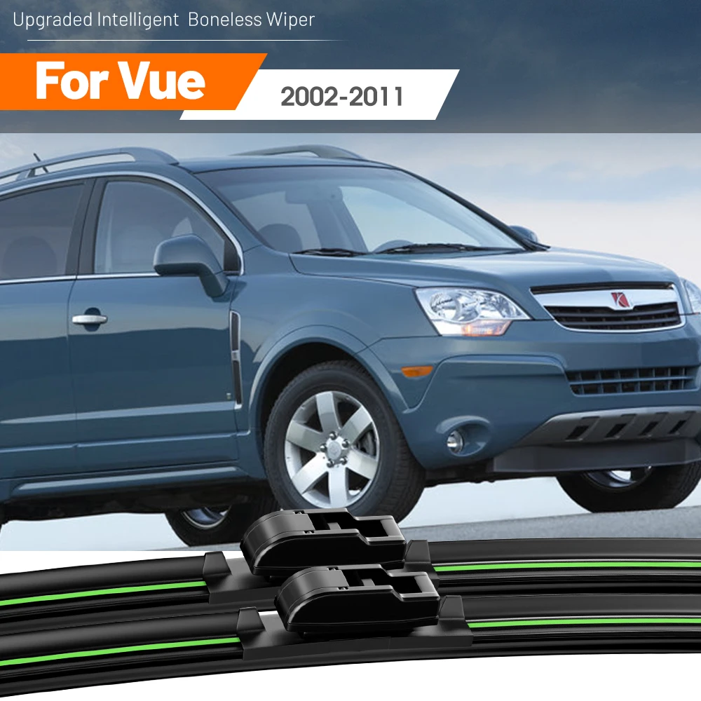 2x For Saturn Vue 2002-2011 Front Windshield Wiper Blades 2003 2004 2005 2006 2007 2008 2009 2010 Windscreen Window Accessories