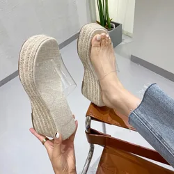 Spring Summer Sexy Roman Sandals Platform Rivet Buckle Strap PU 11CM Wedges Heel Classics Casual Summer Women Shoes Black