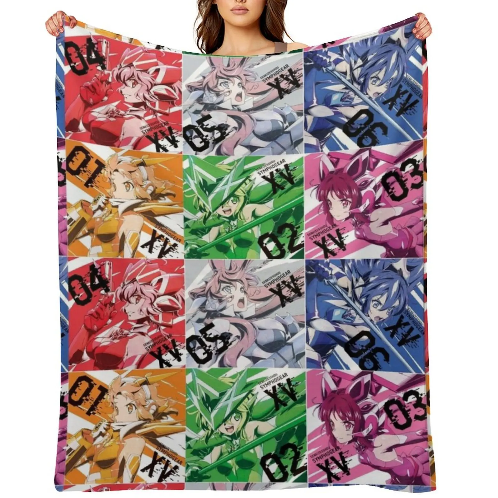 

Senki Zesshou Symphogear Throw Blanket Summer warm for winter Bed Fashionable Blankets For Bed Blankets
