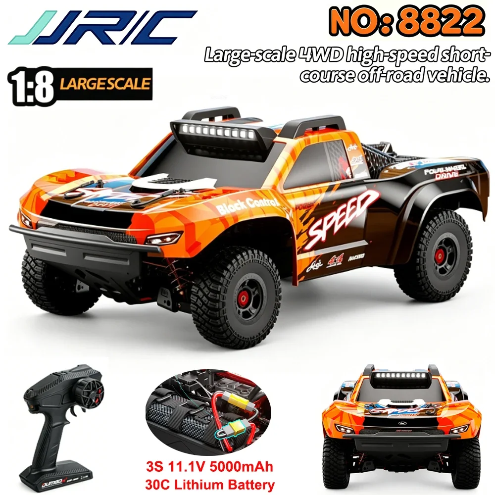 JJRC 1:8 Scale C8822 Rc Car Large Size 4WD High-Speed Off-Road Vehicle Professional Brushless Remote Control Drift Car Model Toy