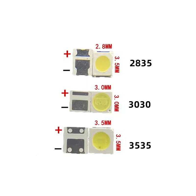 Imagem -02 - Grânulos de Luz Branca Fria Led para Lcd tv Backlight Melhor Qualidade 3v 6v 3030 35 2835 100 Pcs por Lote