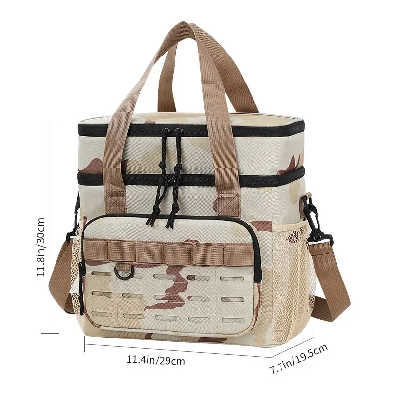 Multifunctional Zipper Thermal Lunch Bags For Women Large Capacity Waterproof Portable Cooler Bag Box Insulated Picnic Food Bag