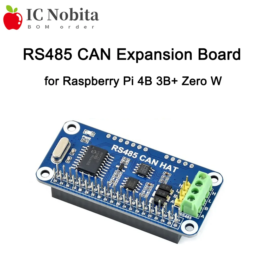 RS485 CAN Expansion Board UART Communication Module RS485 CAN HAT for Raspberry Pi 4B 3B+ Zero W