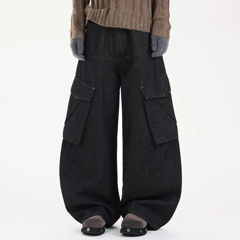 

Мужская уличная одежда, модные свободные повседневные широкие джинсы в стиле хип-хоп, мешковатые джинсы, женские брюки-шаровары Y2k