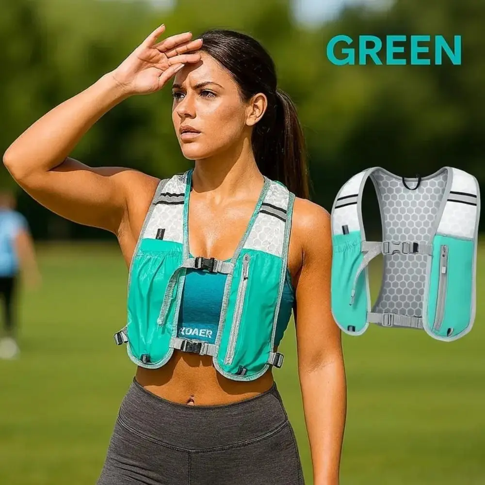 

Waterproof Reflective Running Vest Pack Breathable Adjustable Running Hydration Vest Bag Multifunctional Convenient