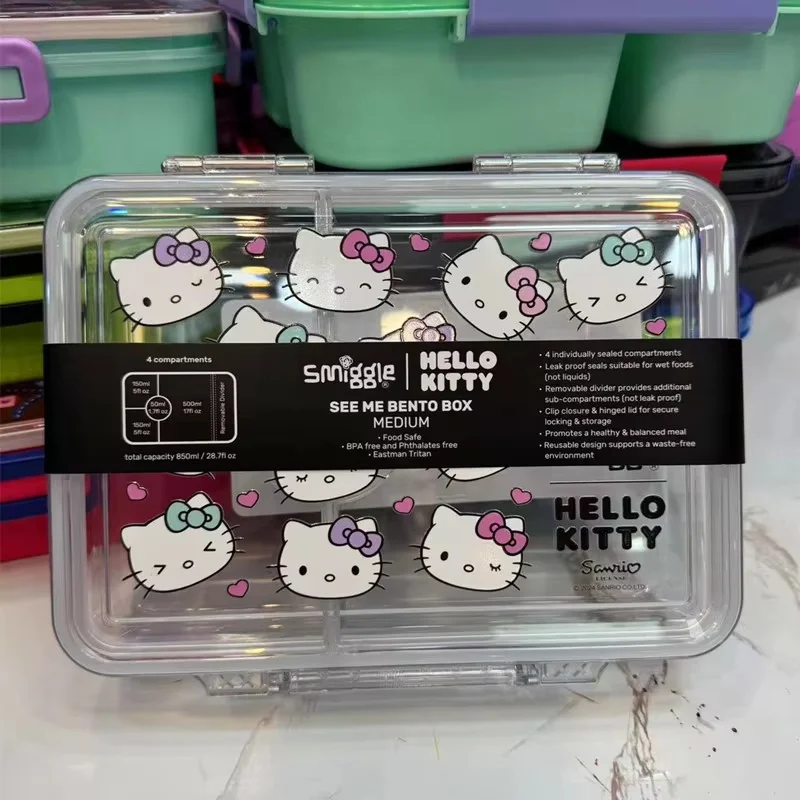 

New Simggle Cartoon Stitch Lunch Box Cute Student Insulation Bento Box Hello Kitty Tirtan Lunchbox For Schol、Picnic、Fitness