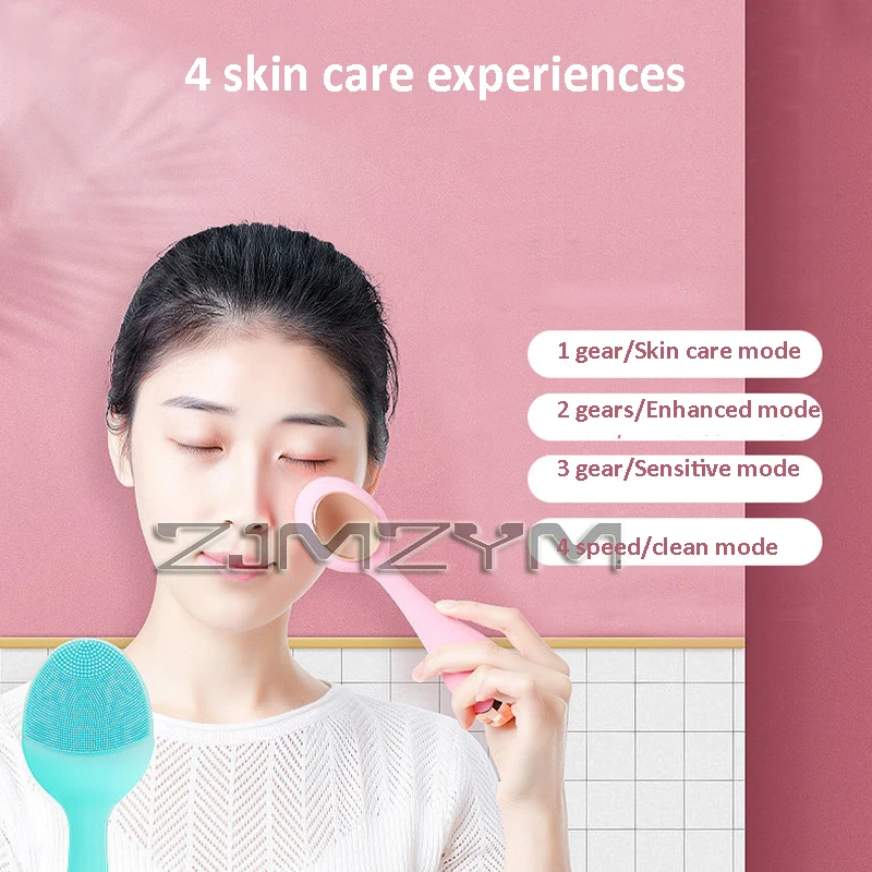 방수 여성 페이셜 클리너 브러시, 스킨 케어 진동 기계, 미용 도구, 여성 스킨 케어 뷰티 기계