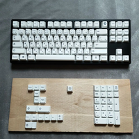 AIFEI Minimalist Style White English Japanese Keycap PBT Thermal Sublimation Cherry Profile Mechanical Keyboard MX Switch Keycap