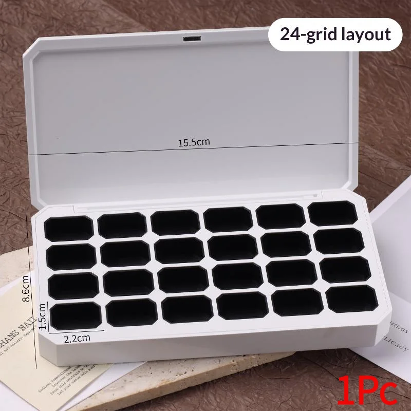*1Pc Empty Magnetic Packaging Box 24 Grids For Nail Manicure DIY Fast Painting Gel Solid UV Varnishes Ombre Gel Nail Polish