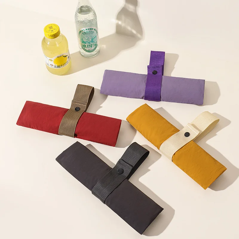 Foldable Large Capacity Casual Lunch Bag Portable Travel Bag Shopping Bag Office Workers Drawstring Bag Cosmetic Bag