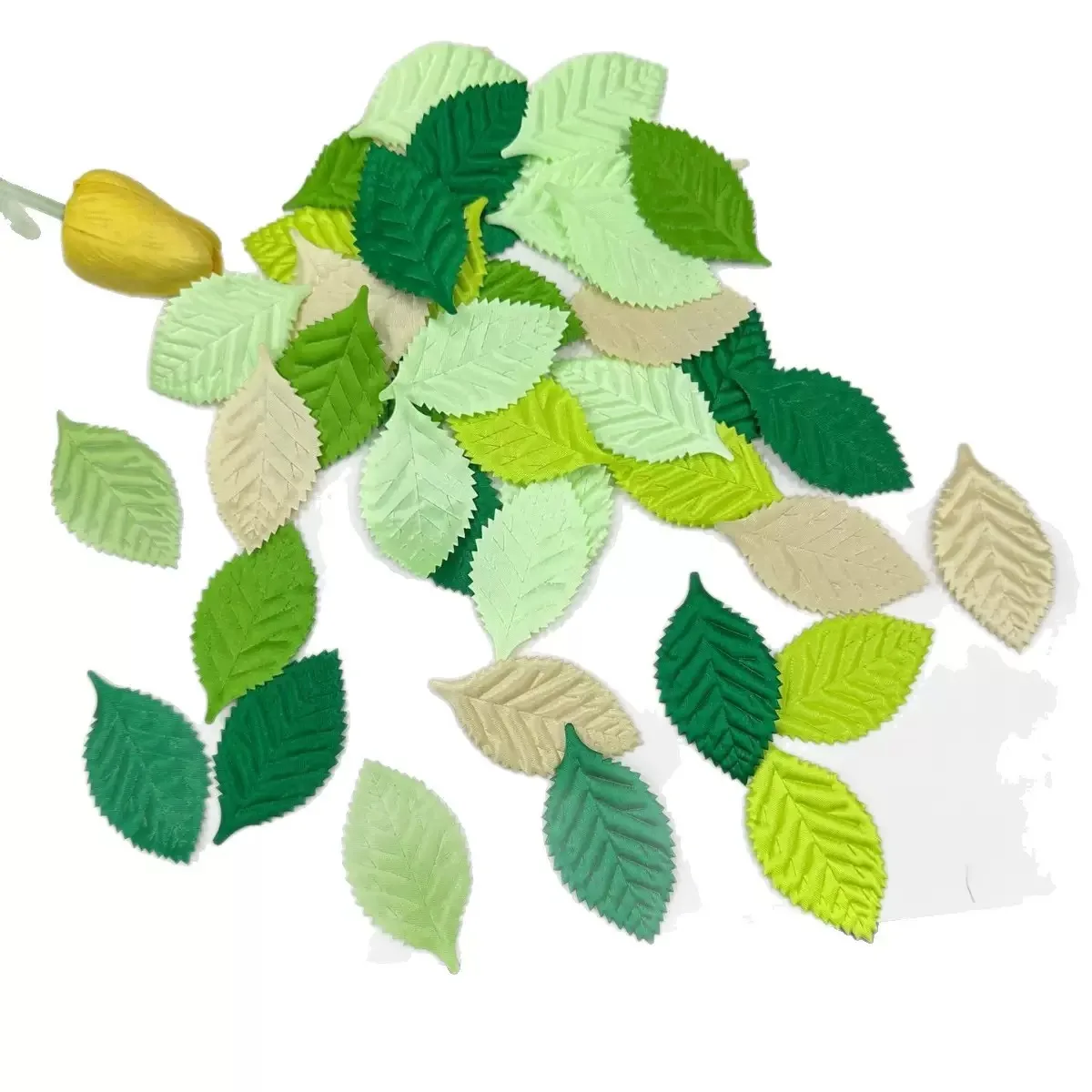 100pcs Mix Colors Leaf Patch Artificial Silk Leaves For Wedding Party Scrapbook Decoration Fake flower leaf DIY Accessory
