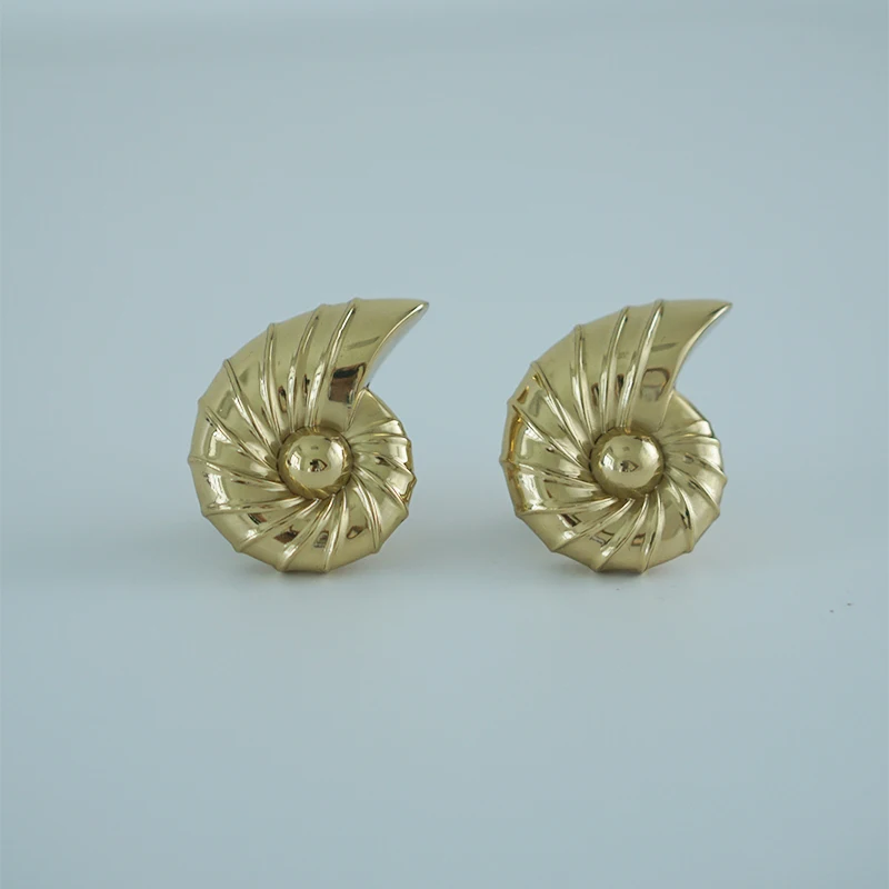 Creative Conch Shaped Handles Solid Brass Drawer Cabinet Door Knob Shoes Cabinet Furniture Handle Gold Decoration Pulls Hardware