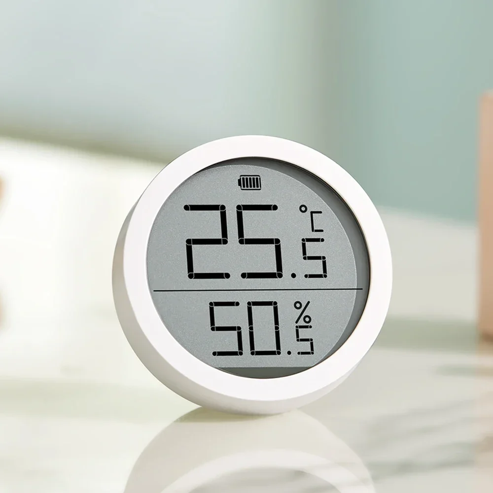Xiaomi-Sensor de temperatura y humedad Qingping Lite C/E, pantalla LCD, soporte Celsius y Fahrenheit, Cambio para dormitorio y sala de estar