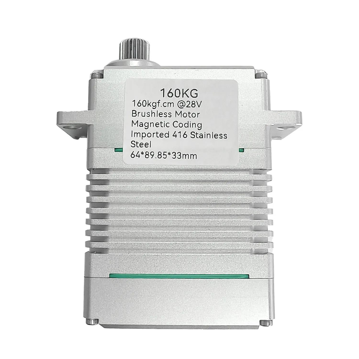 160KG High Torque Digital Servo 220 Degree Waterproof - Aluminum Alloy Case Brushless Motor for Heavy Duty RC