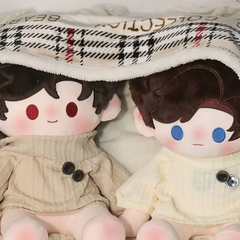 40cm Plush Doll Clothes Handmade Fashion Sweet Solid Color Two Buttons Long Sleeve High Collar Sweater For Doll Accessories Toy