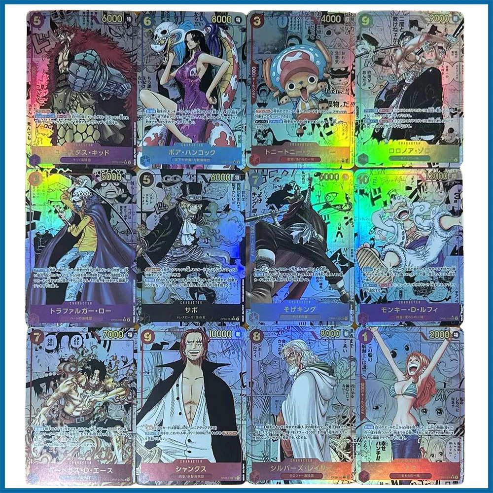 

Anime One Piece DIY ACG Silvers Rayleigh Nami Manga Premium Flash Card Games Toys Birthday Gifts Board Games Collectible Cards