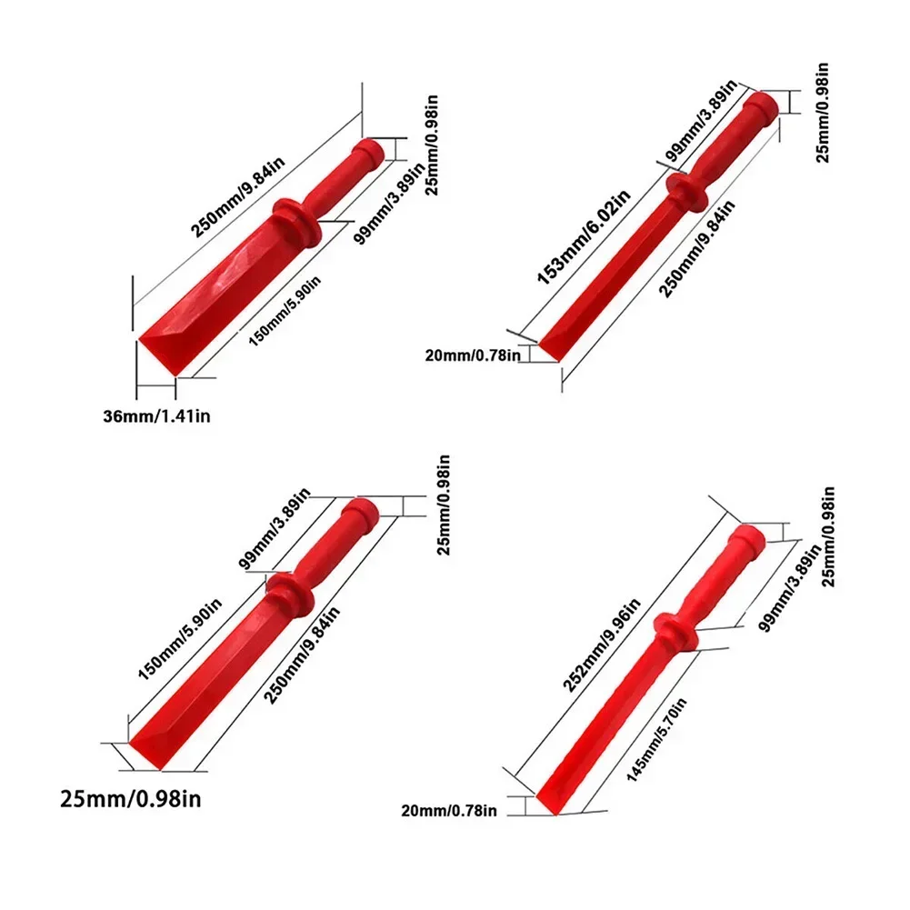 2pcs Plastic Chisel Scraper Set 18.5-35.5mm Hand Adhesive Remover Non-Scratch Plastic Scraper For Auto Body Repair Tools