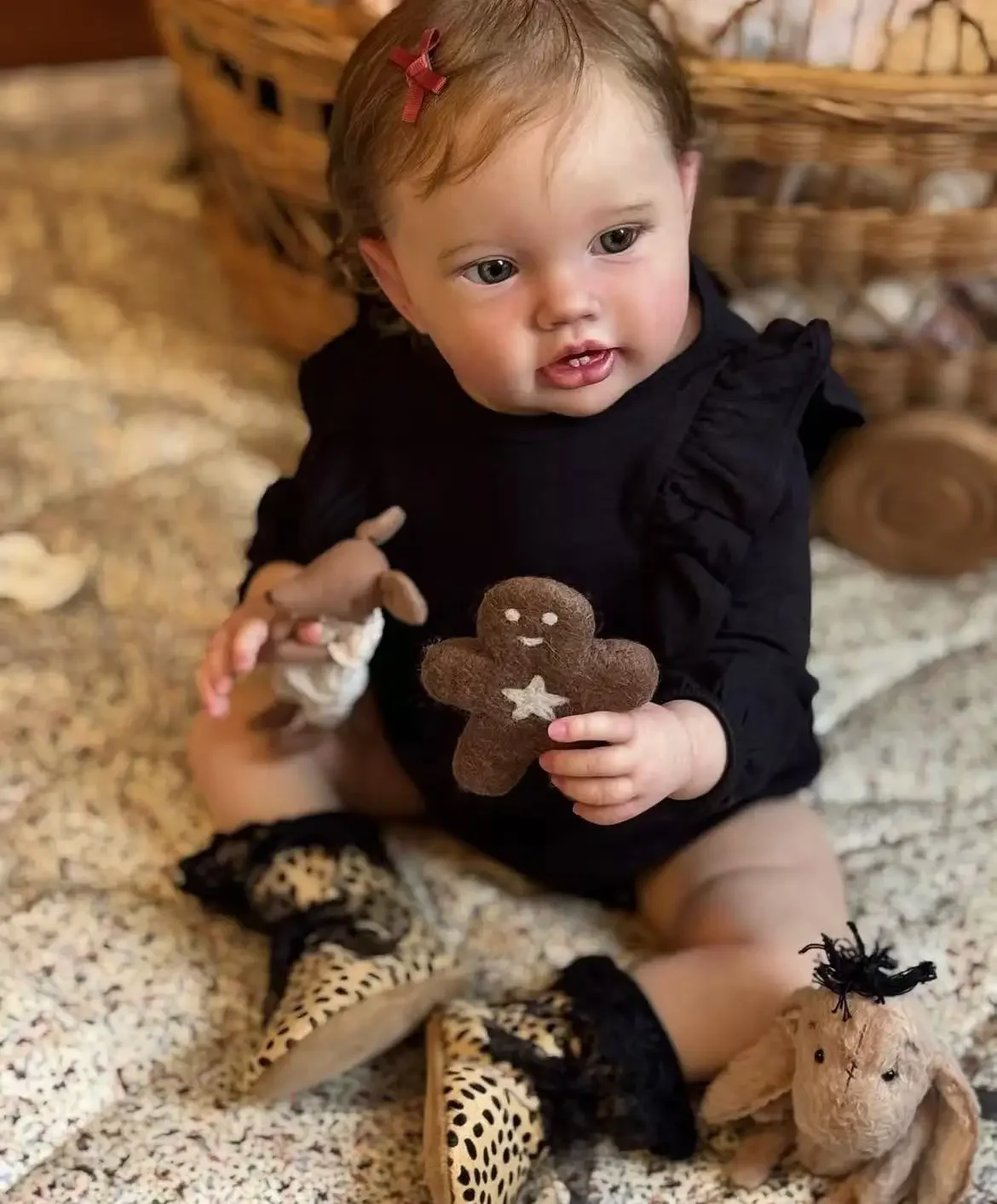 Customized Limited Supply 24inch Reborn Baby Lottie With Hand-Rooted Hair Already Finished Doll Different Dress