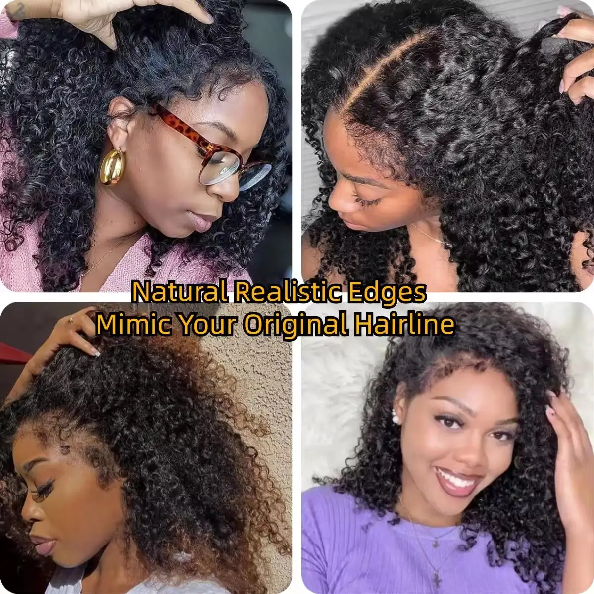 Afro Kinky Curly Human Hair Wigs For Women 180 Density Brazilian Hair Curly 13X4 Transparent Lace Frontal Wig 10-24 Inch On Sale