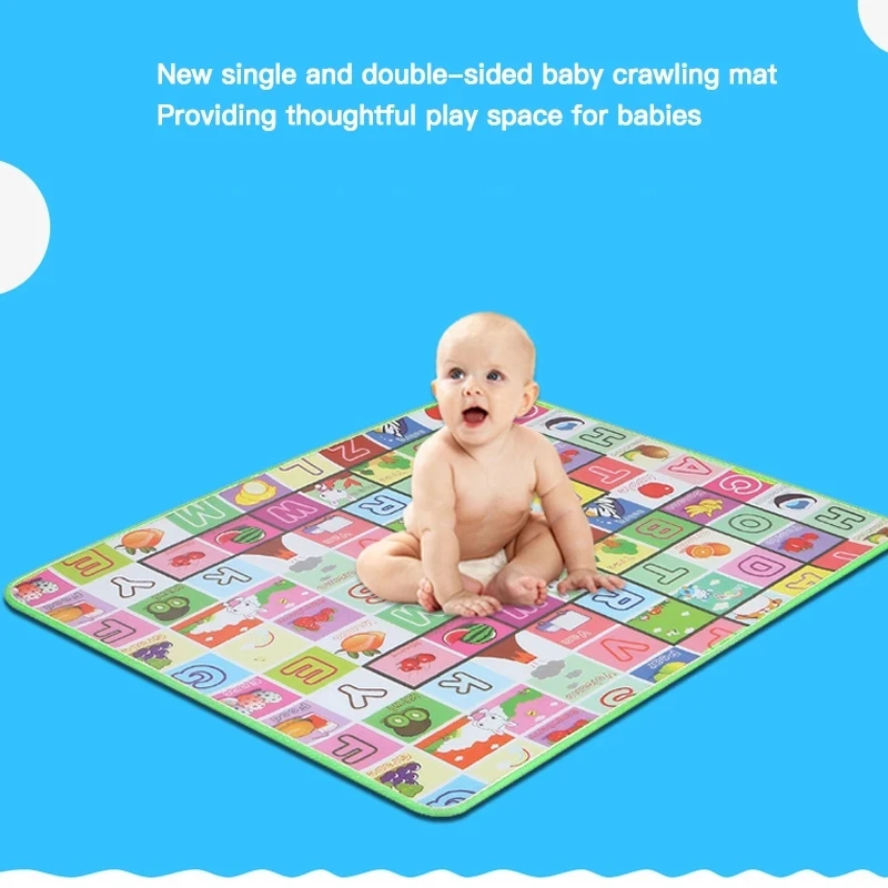 Baby-Spiel matte 180x120cm doppelseitig bedruckte Kinder Teppich Lernspiel zeug für Kinder Krabbel teppich Spiel Aktivität Fitness studio Schaum boden