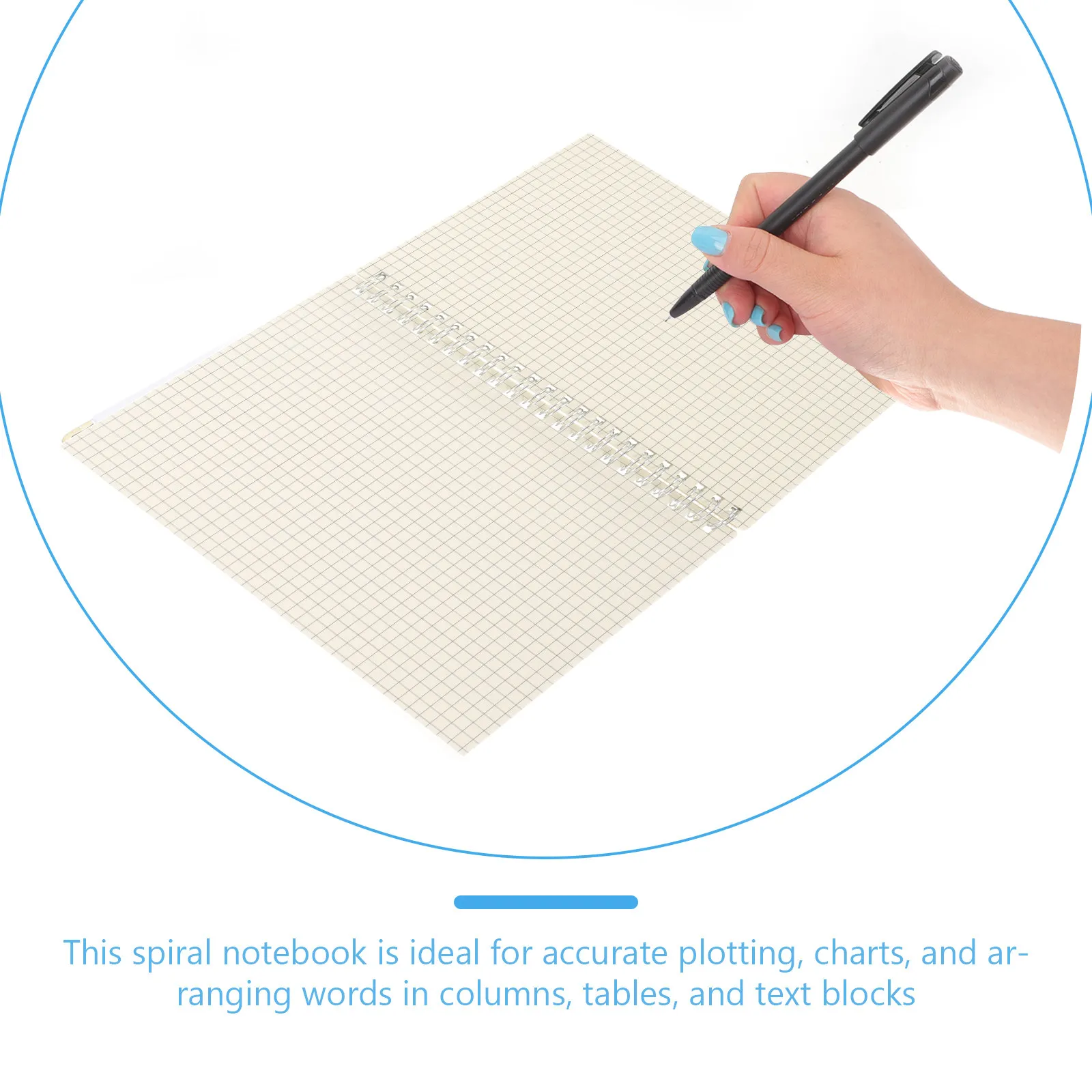 2Pcs A5 Spiral Notebook with Graph Paper Grid Layout Perfect for Math Notes Engineering Sketches Journaling Planning School
