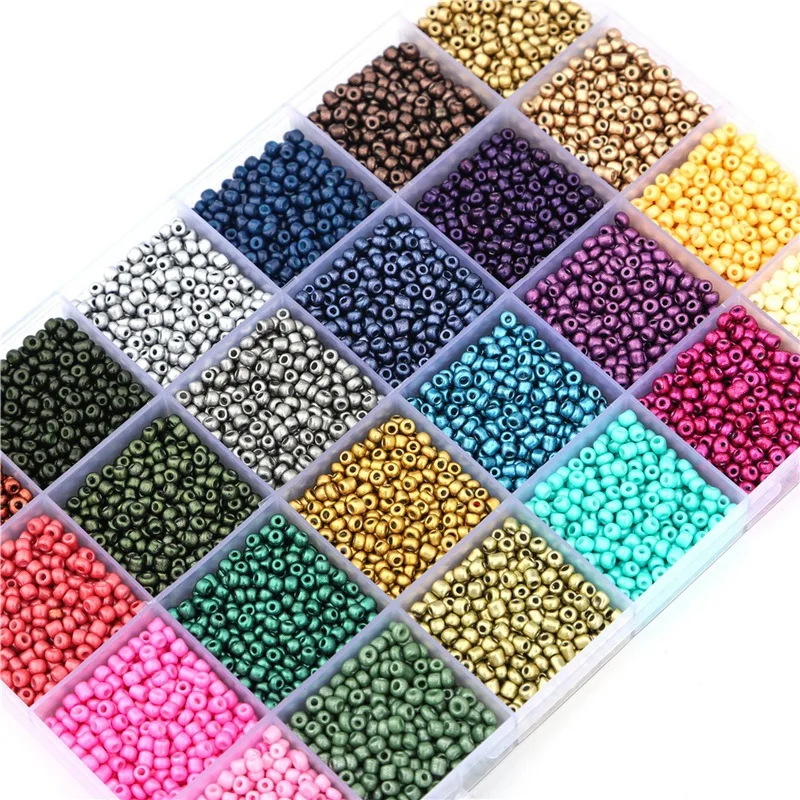 3mm 12000pcs 24Color Miyuki Japanese Beads Matte Pearl Box Set DIY Making Jewelry Bracelet Necklace Ring Loose Spacer Seed Beads