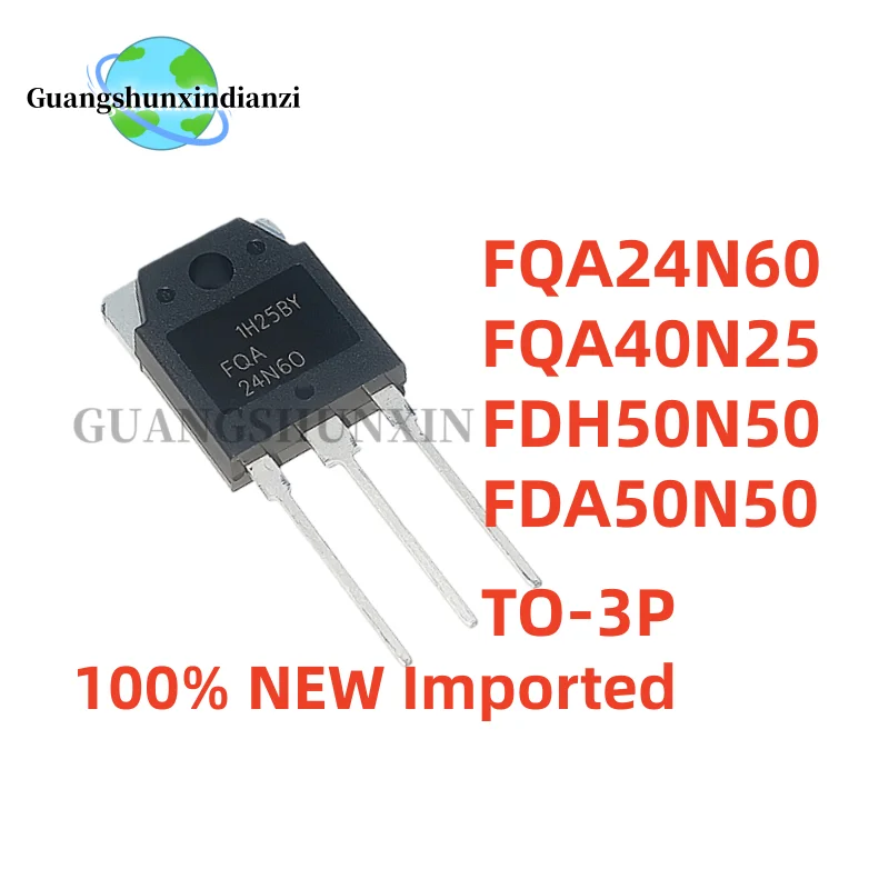 5PCS 100% NEW Imported FQA24N60 FQA40N25 FDH50N50 FDA50N50 TO-3P MOS Field effect transistor Best Quality In Stock