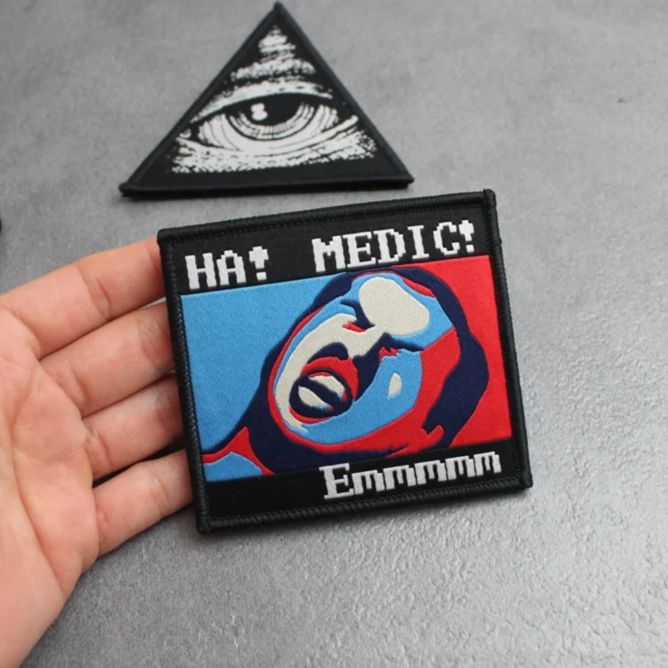 Trained Monkeys Mark Hook&Loop Patch All-seeing Eye God's Eye Tactical Backpack Sticker Medic Beast Senior Armband Morale Badge