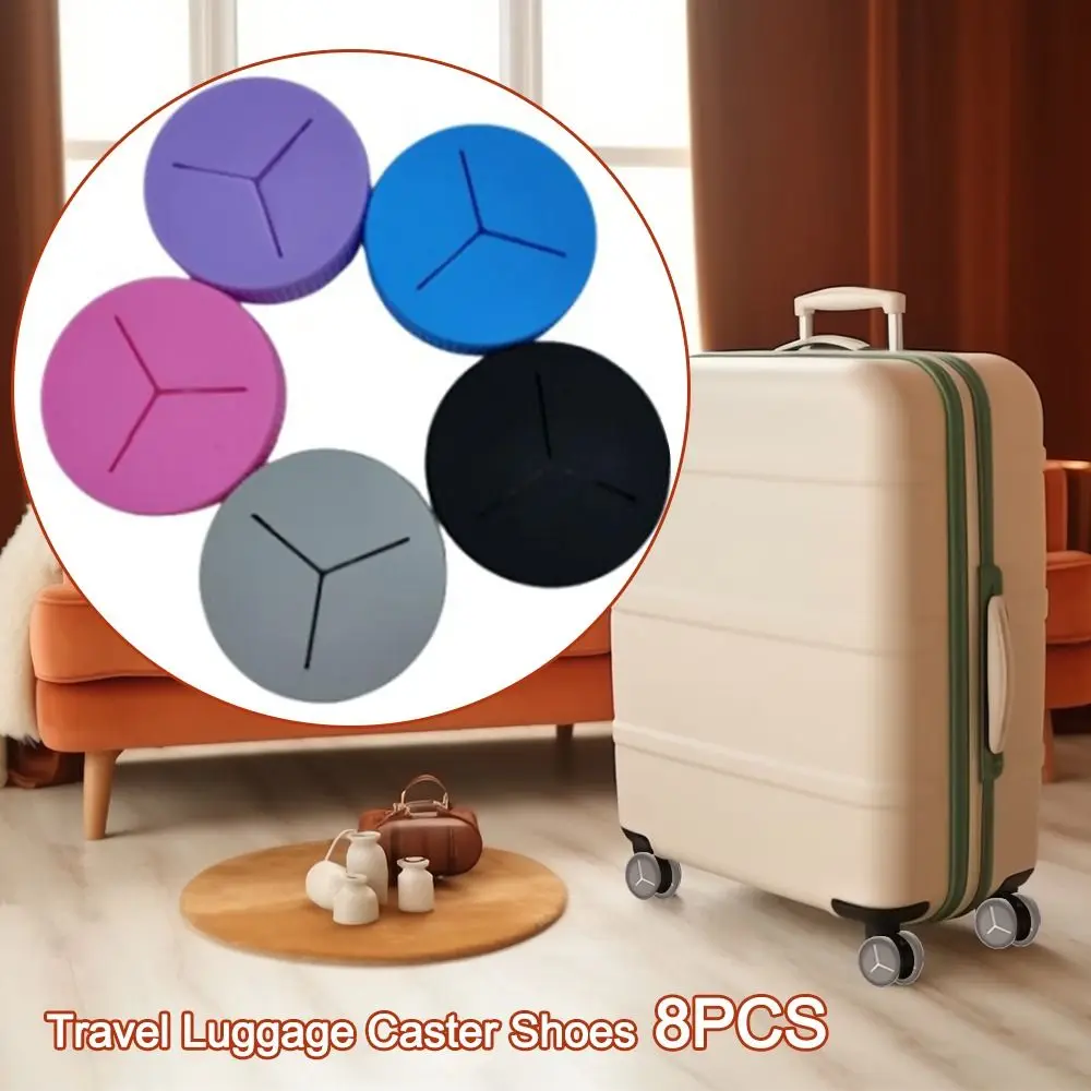 Silicone Travel Luggage Caster Shoes Reduce Wheel Wear Suitcase Parts Axles Luggage Wheels Protector Reduce Noise