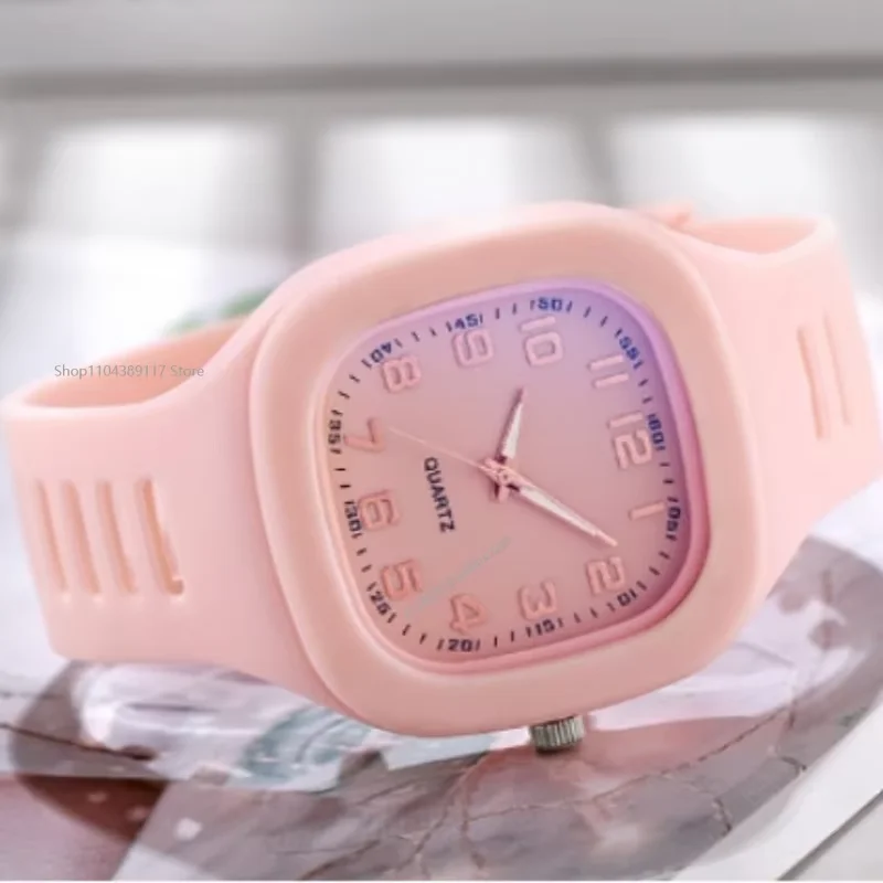 Men Women Wrist Watch Square Sport Watches Fashion Electronic Digital Casual Wristwatch Student Silicone Strap Watch for Girls