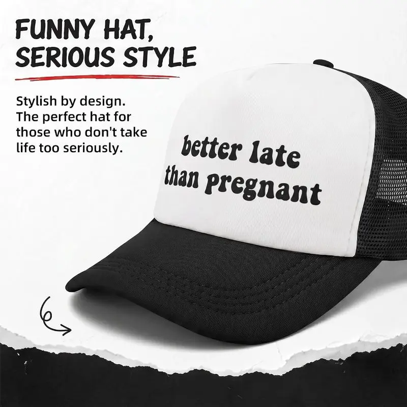 Funny Trucker Hat for Men Women, Adjustable Mesh Snapback Baseball Cap, Adult Humor Gag Gift for Party Birthday