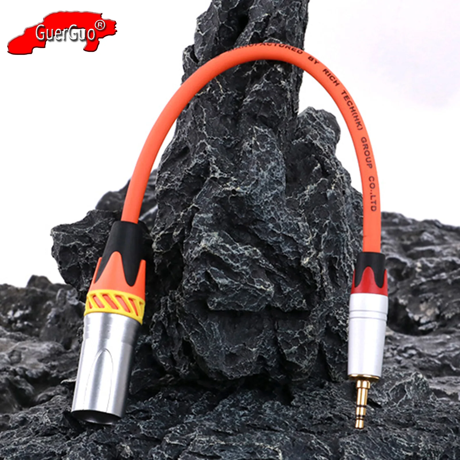 

3.5mm 1/8 inch TRS Stereo Male Jack to 3Pin XLR Male Audio Adapter Cable MIC Shielded Cord for Cell Phone Laptop Speaker Mixer