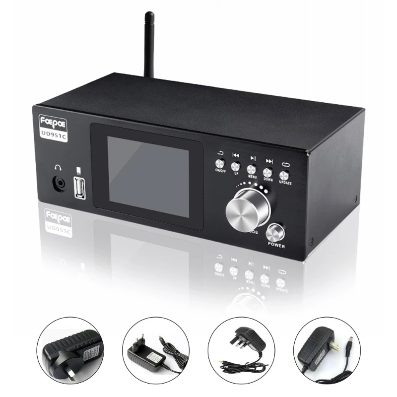 UD951C DSD Decoders 5.1Dolby Support, 3.2inch Color Screen Wireless Surround Support 15m Transmission Y9RF