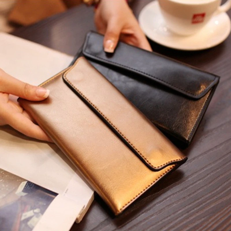 Luxury Leather Long Style Wallet for Women Card Holder High Quality Chin Minimalist Coin Purse Clutch Bag Carteras Para Mujer