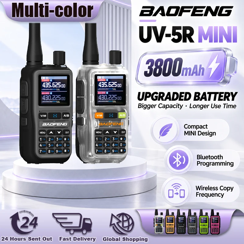 baofeng-uv-5r-ミニ-3800mah-デュアルptt対応-ハンディトランシーバー-厚型バッテリー-bluetoothプログラミング-usb-c接続-ポータブル双方向無線機-マルチカラー