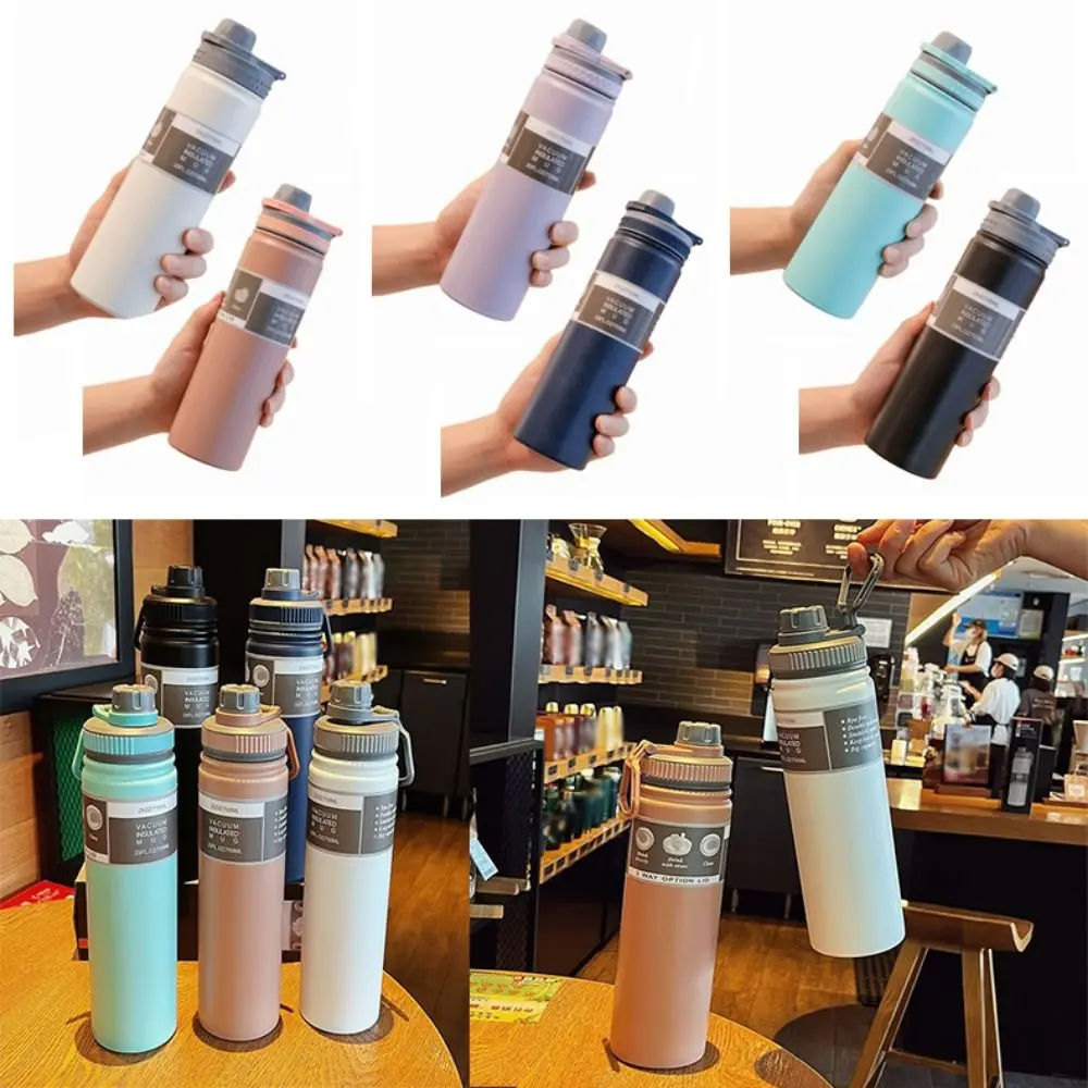 Bouteille d'eau thermique de 750ML, grande capacité, tasse Thermos de Sport, portable, anti-déversement, isolée, pour la maison