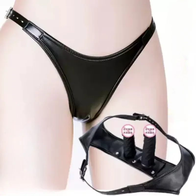 Lockable Women's Chastity Belt Underwear Anal Plug for Lesbian Men Locking Belt Straps Dildo Anal Plug Panties Thong with Hole