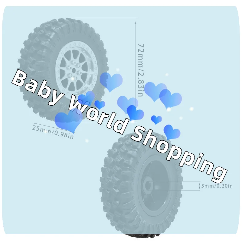 ยางรถบังคับวิทยุขนาด 1:12 สำหรับเปลี่ยน ขนาด 72 มม. ล้อโลหะอัพเกรด อะไหล่แต่งรถของเล่น MN90 91 99 99S