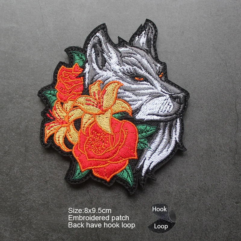 New Military Delicate 3D Embroidered Animal Dragon Arm Tiger Head Tactical Badge Wolf Roar Armband With Hook Back For Backpack C