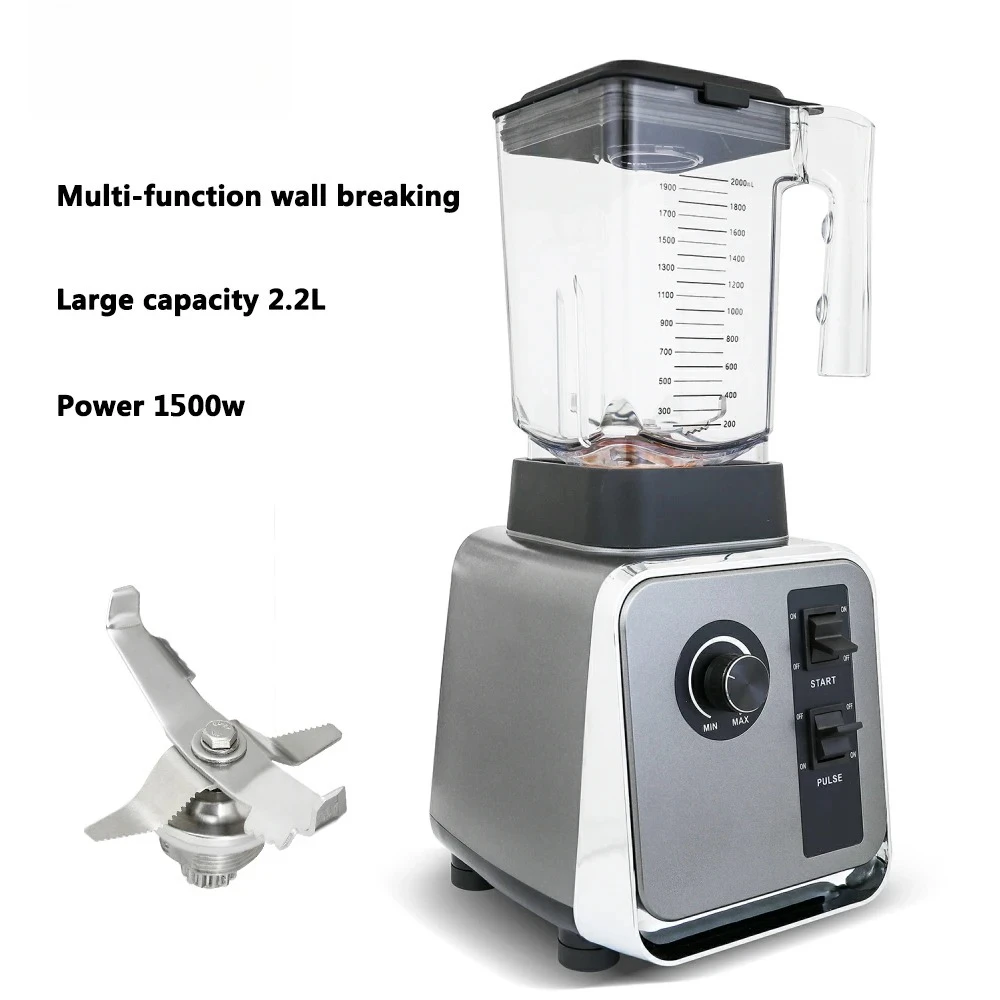 Commercial 1500W High‑Power Multi‑Functional Blender Professional Food Mixing Processor for Restaurant Snack Shop
