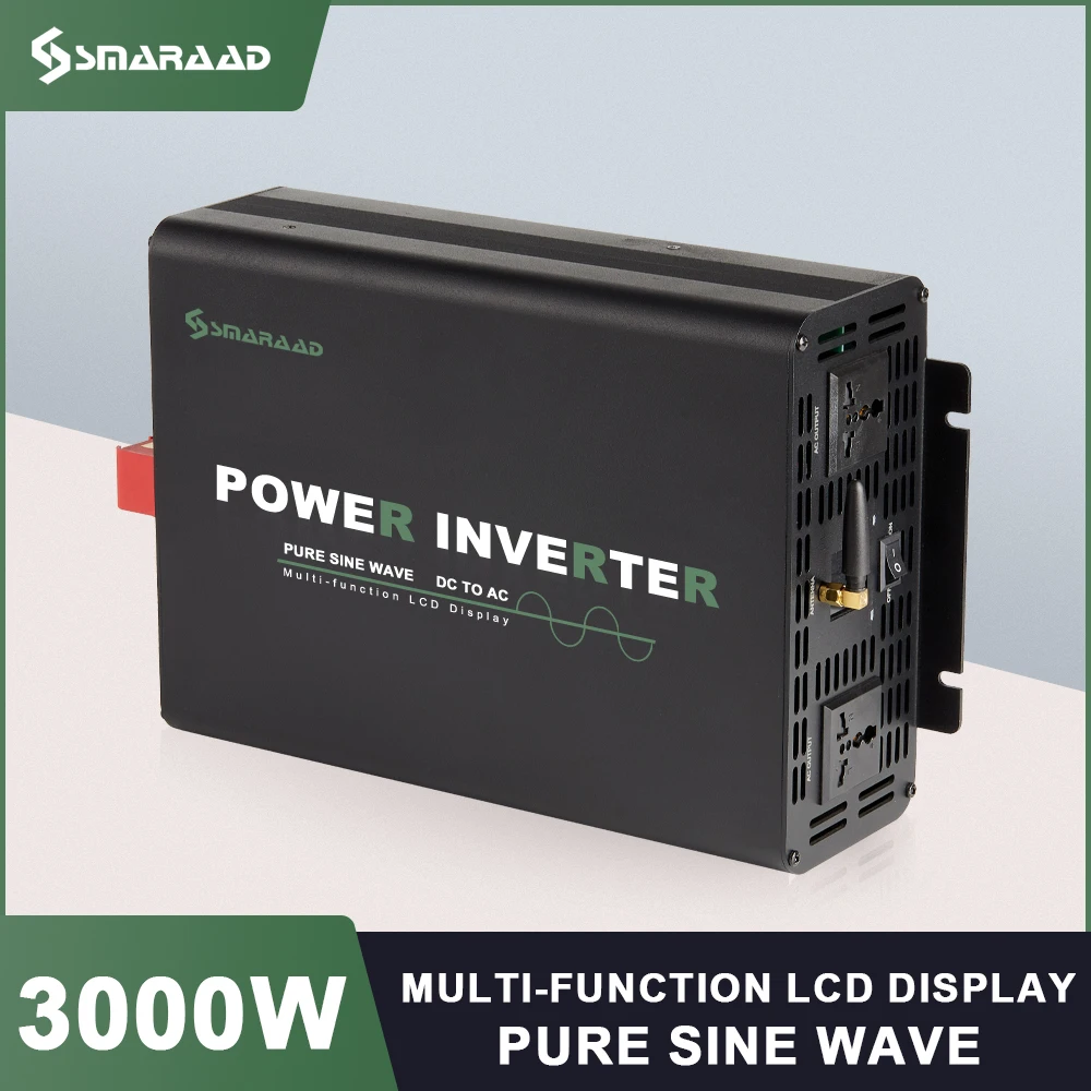 Peak 5000W Pure Sine Wave Inverter DC 12V 24V To AC 220V 50Hz Off Grid Power Inverters