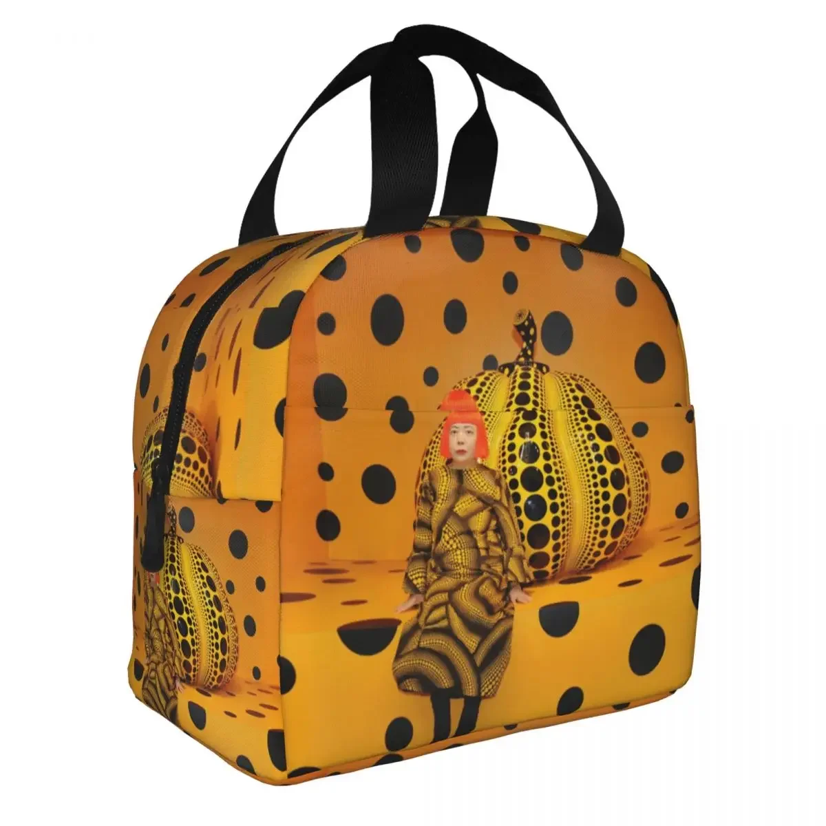 Yayoi Kusama Mystery Insulated Lunch Bag Thermal Bag Reusable Yellow Pumpkin High Capacity Tote Lunch Box Men Women Office