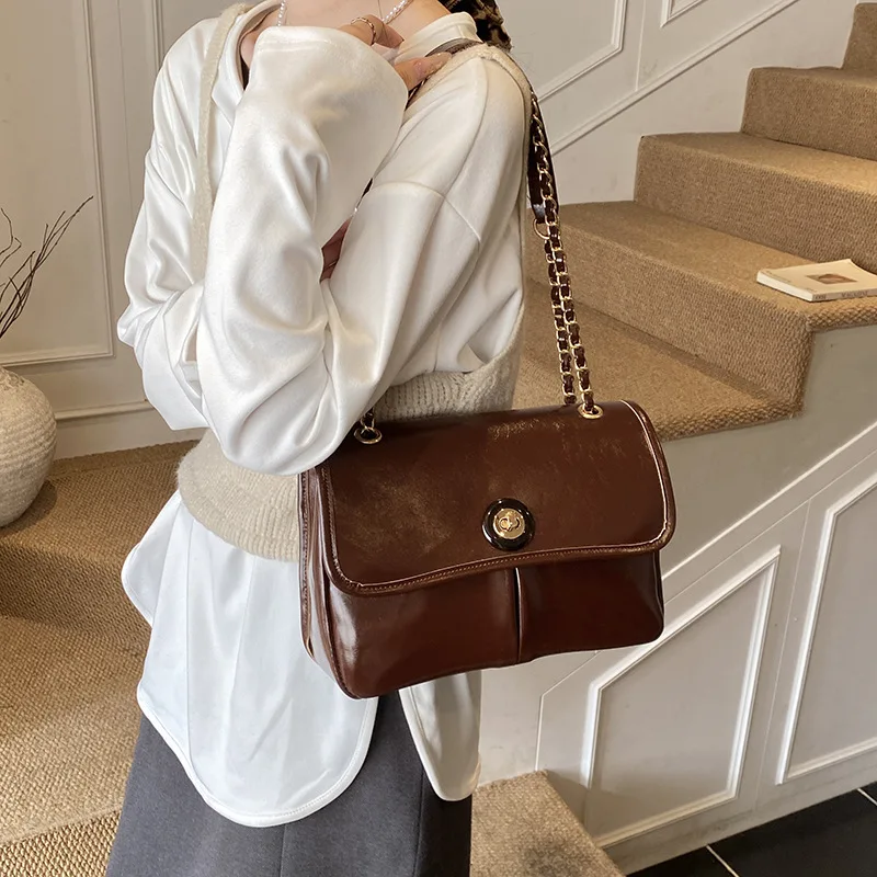 

2025 Vintage Underarm Shoulder Bag for Women, Genuine Leather Large Capacity Multi-way Crossbody Tote, Retro Chic Work Purse