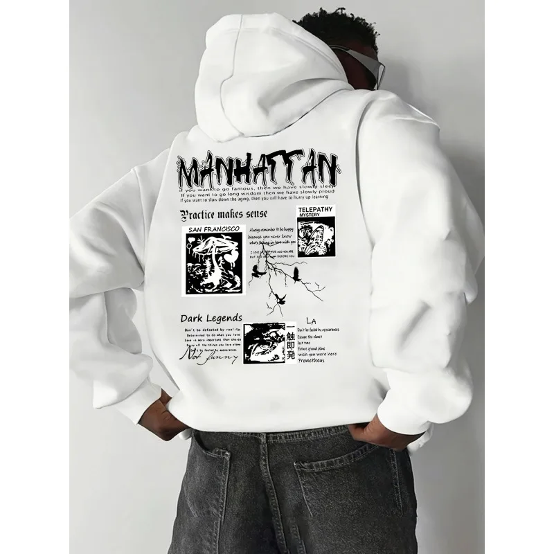

Printed Hoodie Drawstring Sweatshirt Cross-Border Unisex Comfortable Fit Spring Fashion Streetwear Casual Outerwear