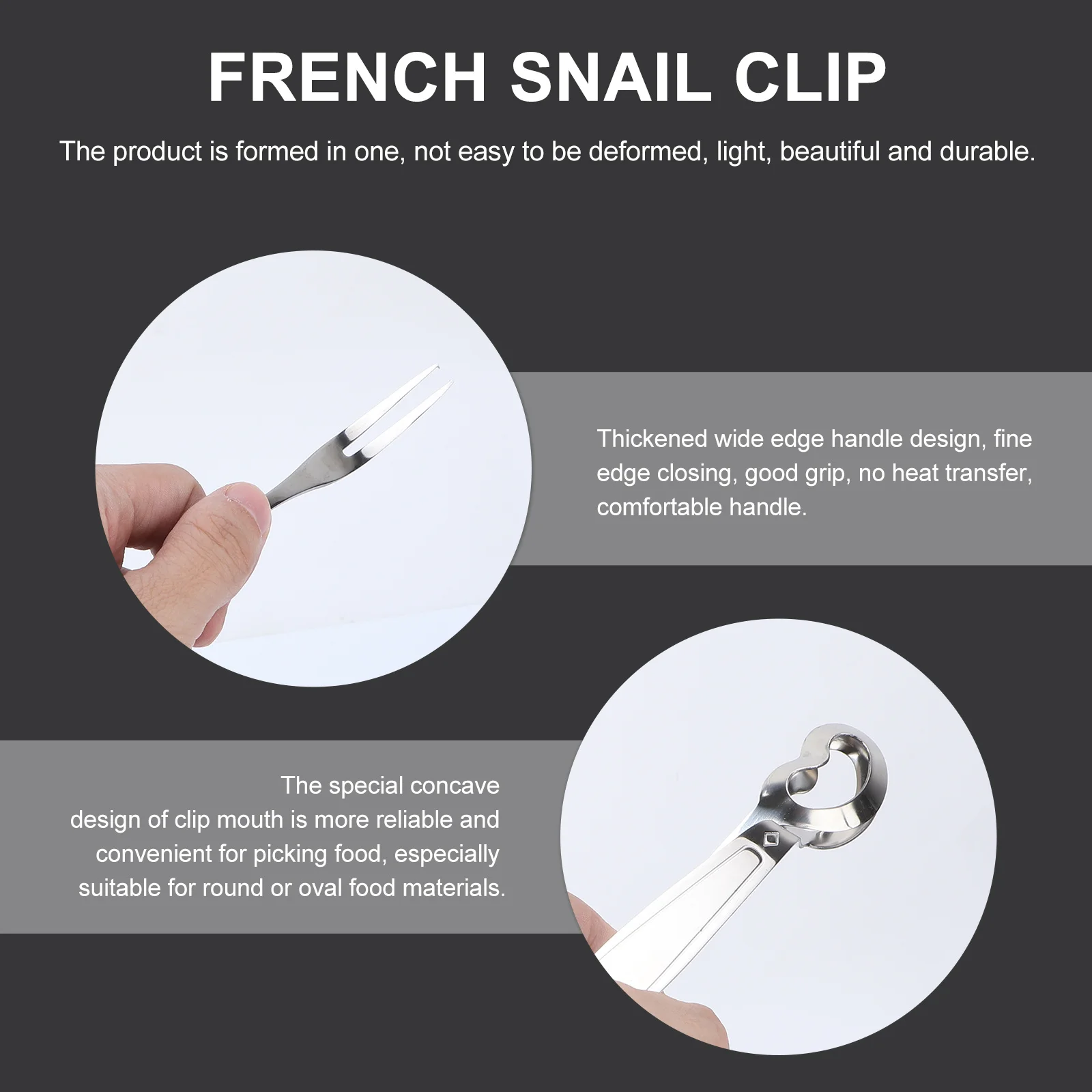 

2Pcs Snail Tong Escargot Tableware Stainless Steel Clip Fork Set Stackable Serving Utensils Home Restaurant Kitchen