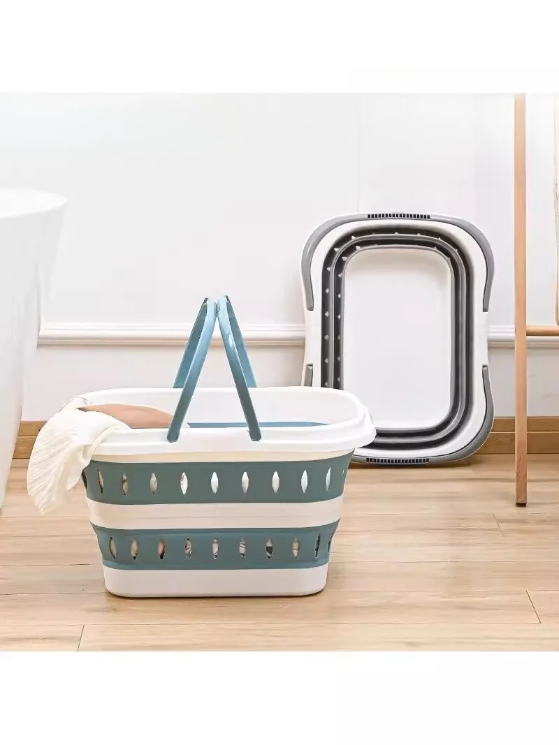 

Large Size Foldable Dir Clothes Basket Home Batoom Storage Basket Handheld Wall Hanging Laundry Hamper Easy to Clean