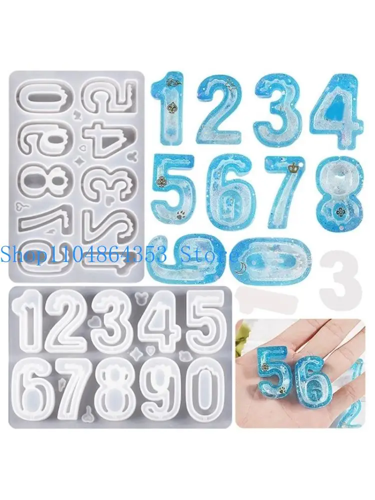 

652F Шейкерные смоляные формы, силиконовые формы для зыбучих песков номер 0-9, инструменты для литья из смолы/листы тонкой для